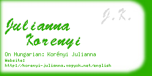 julianna korenyi business card